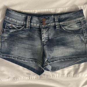 Y2k Ymi Jeans Low Rise Denim Mini Shorts - image 1